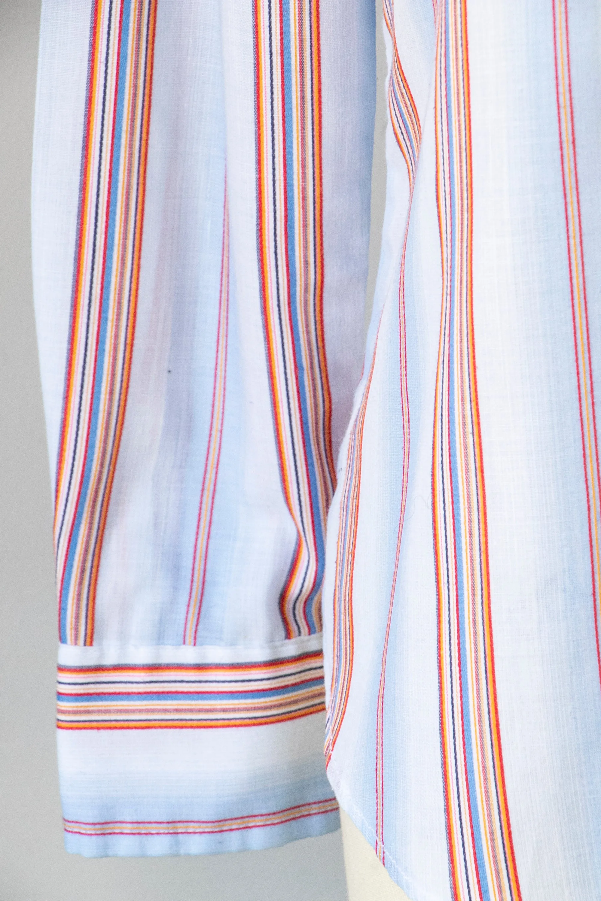 1970s Blouse Striped Top XS