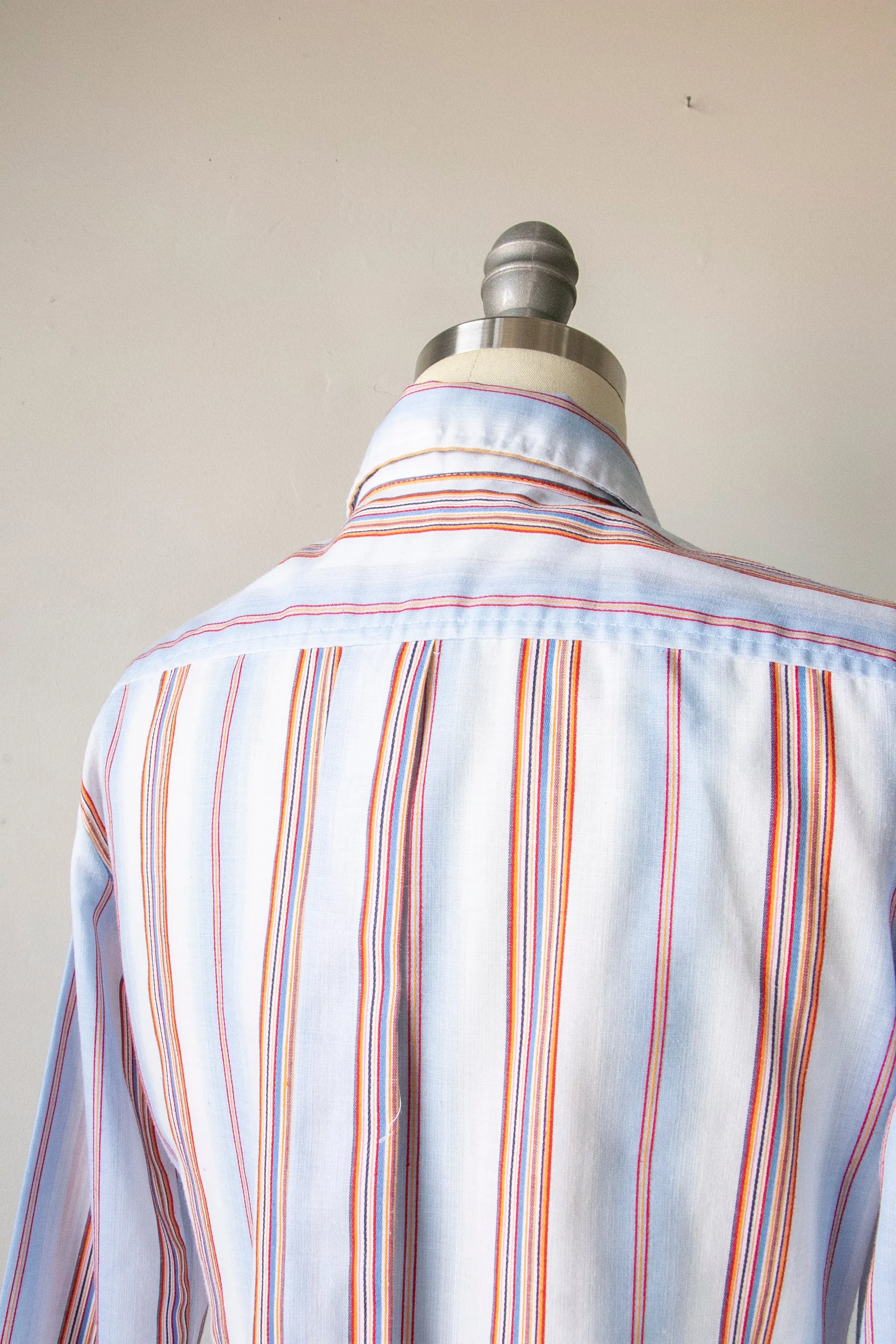 1970s Blouse Striped Top XS