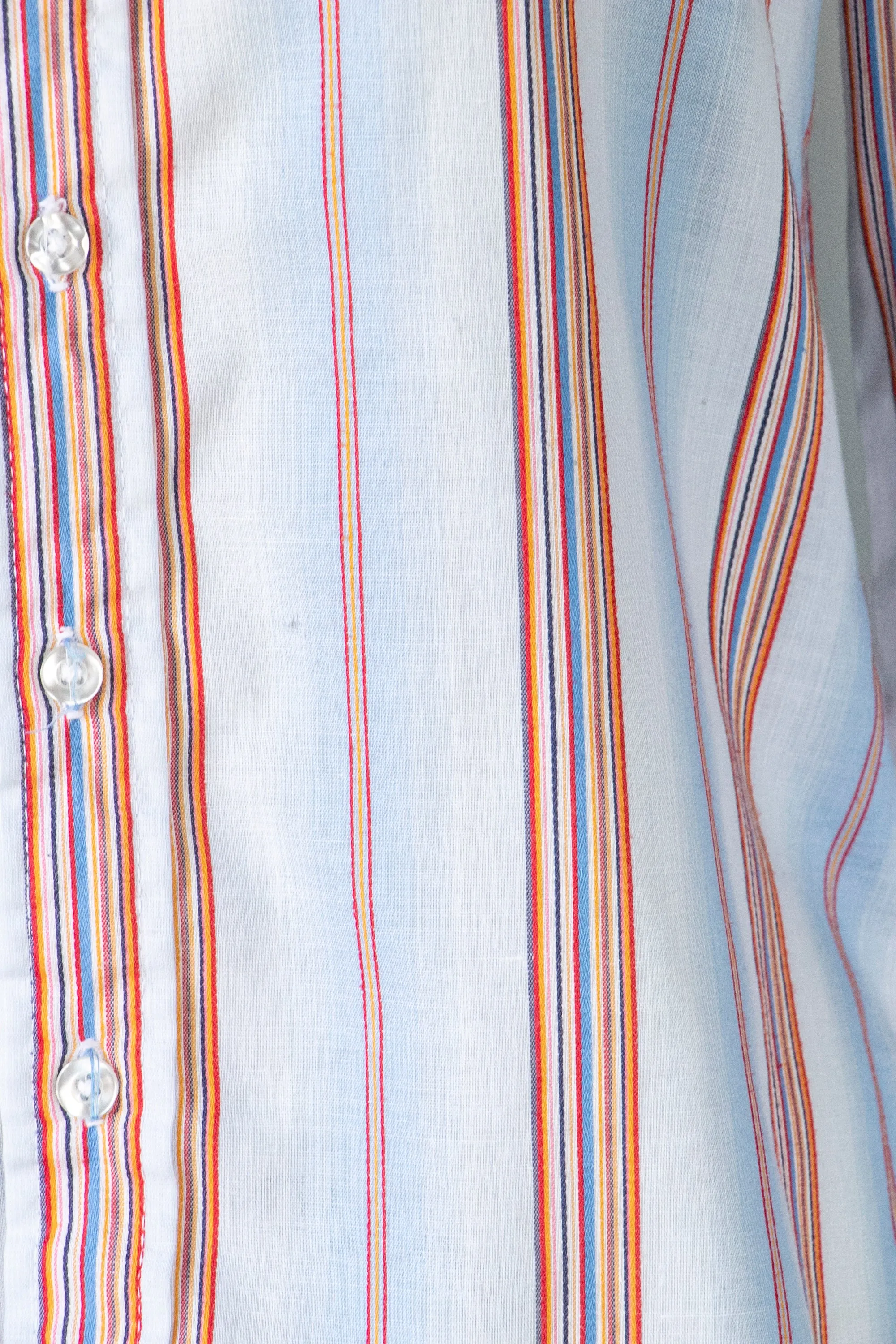 1970s Blouse Striped Top XS