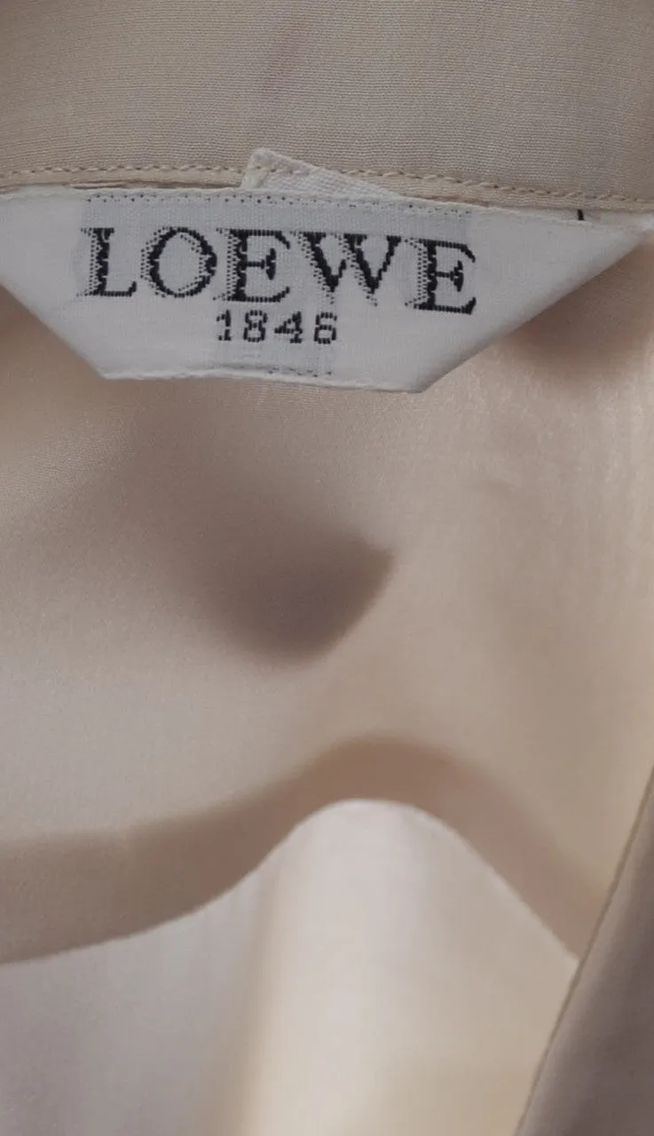 1970's Loewe Silk Vintage Blouse with Logo Pocket