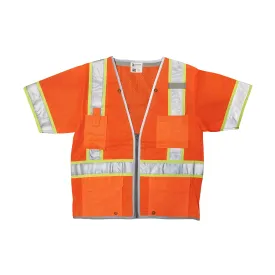 3A Safety Groups Surveyor Safety Vest, ANSI Class 3 - Orange