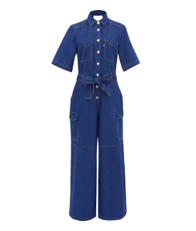 Blue Akila Jumpsuit - Stylish and Comfy