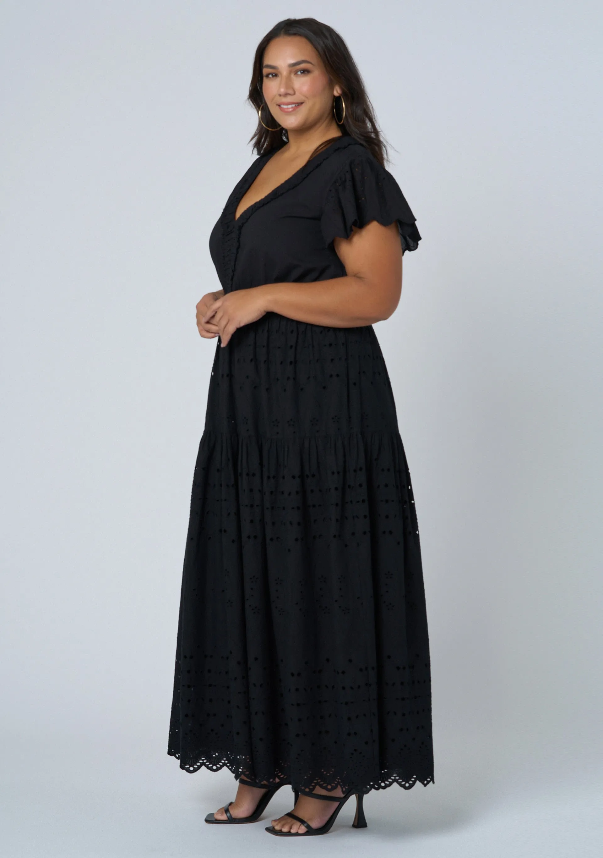 Allegra Broderie Maxi Dress