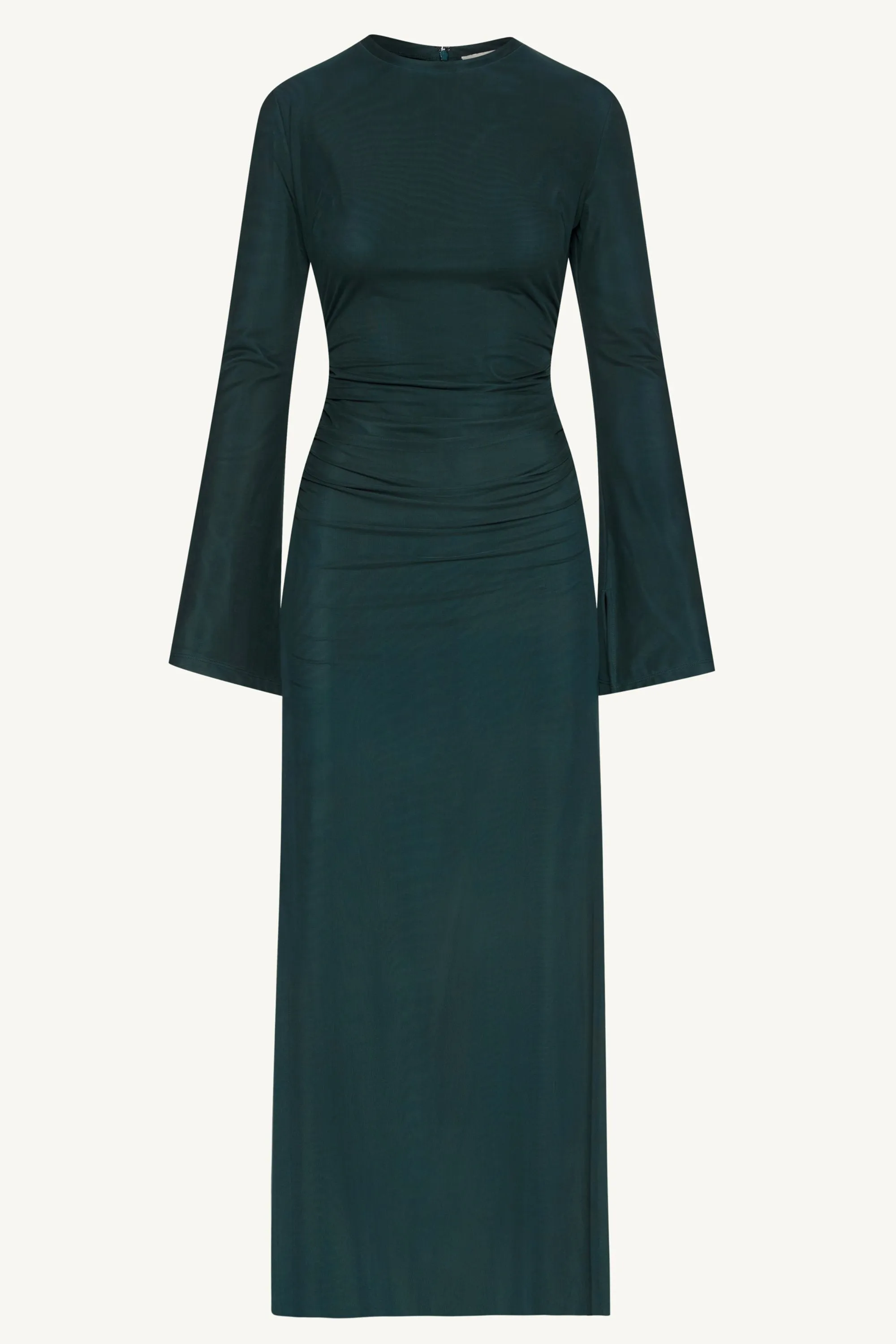 Arianna Rouched Mesh Maxi Dress - Enchanted Forest