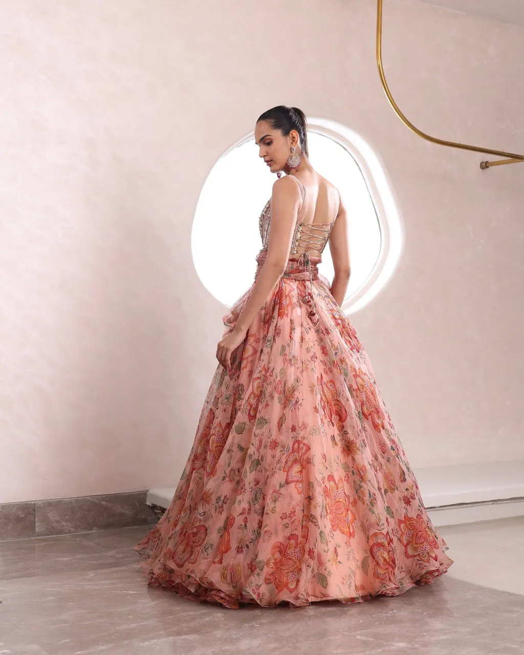 Arni Floral Embroidered Lehenga Set with Dupatta