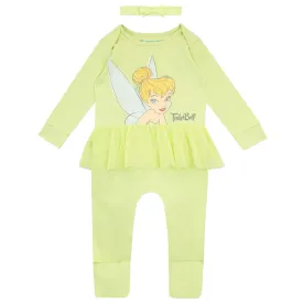 Baby Tinker Bell Footies and Headband