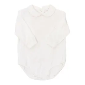 Bailey Boys White Knit L/S Boys Onesie