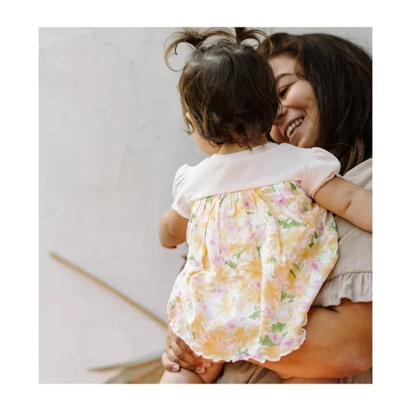 BBB241- Daisy Floral Onesie Dress