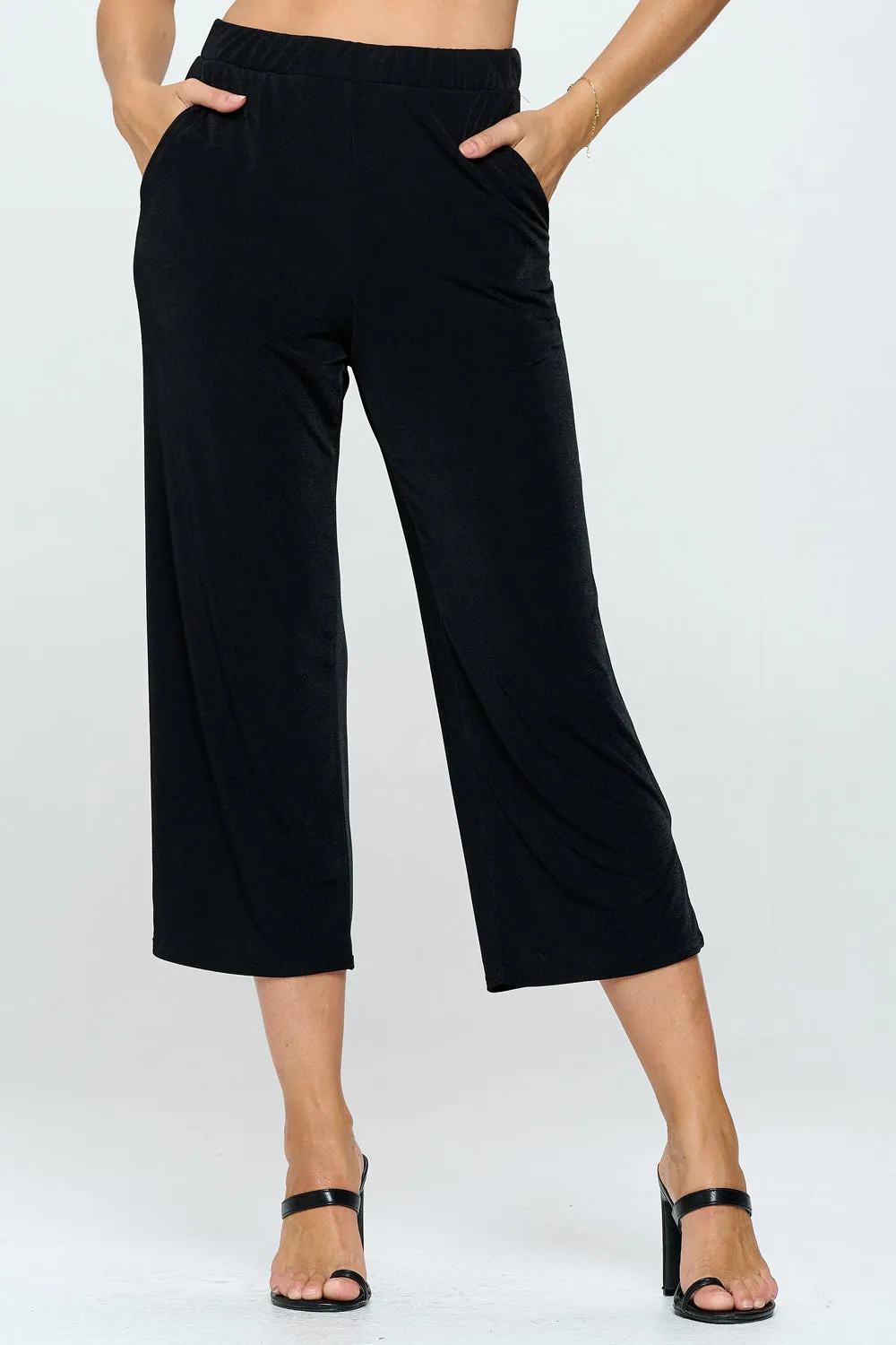 Black Capri Length Pants