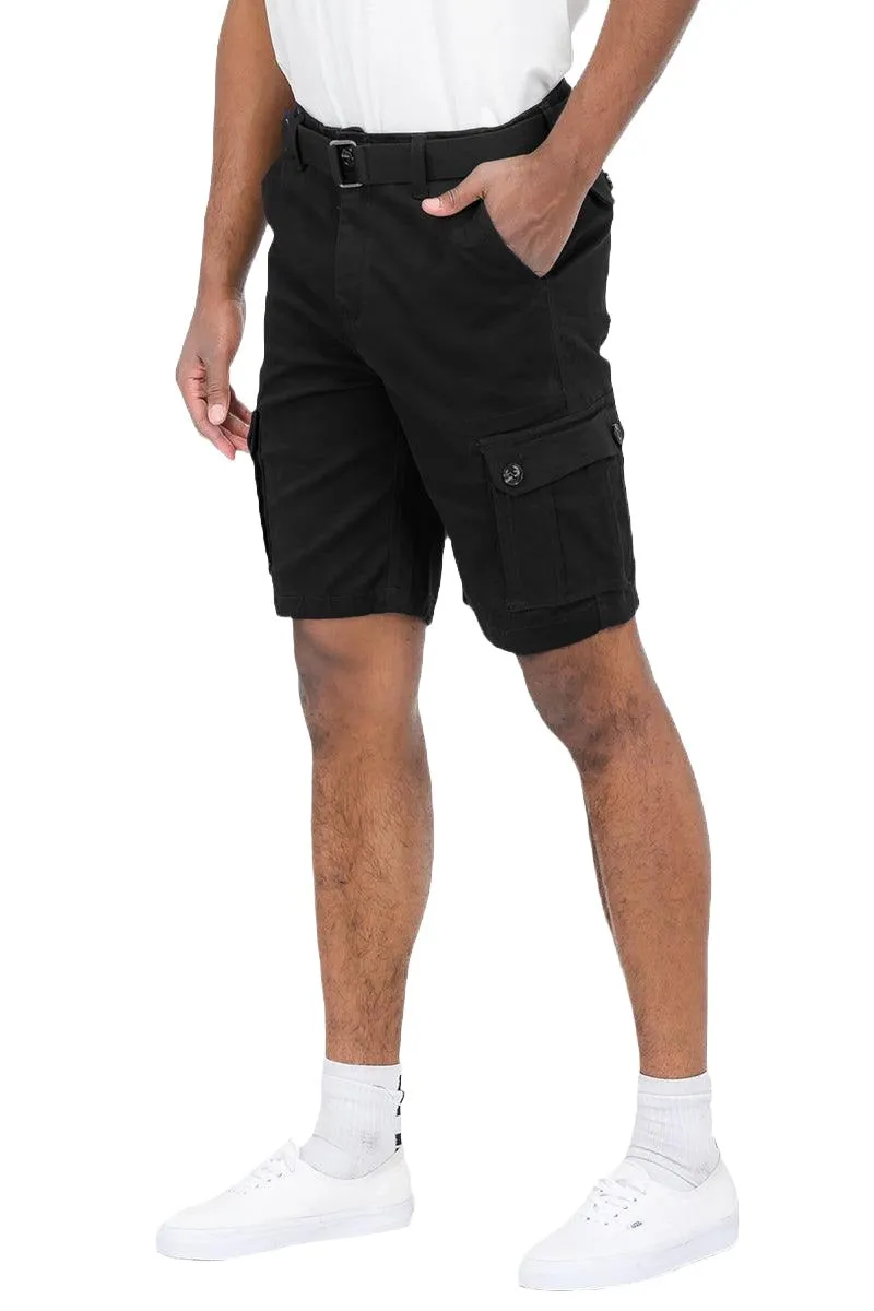 Black Multi Hawaiian Shirt Cargo Short Set