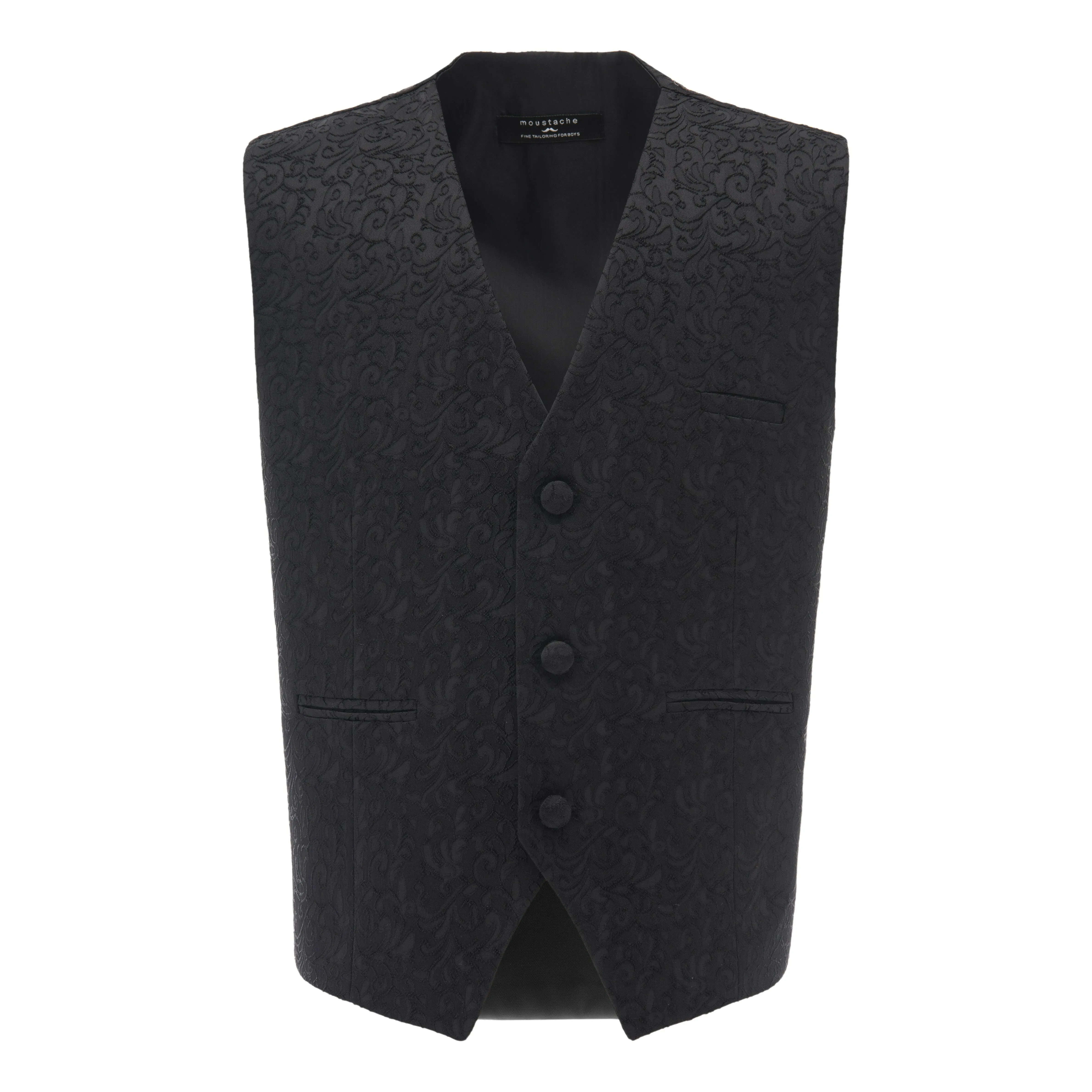 Black Paisley Print Vest and Bowtie