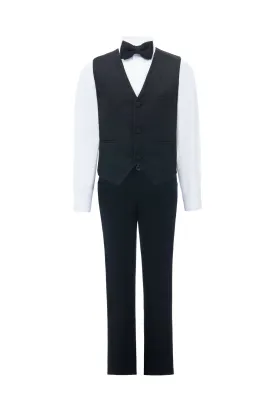 Black Zenon Vest Outfit Set
