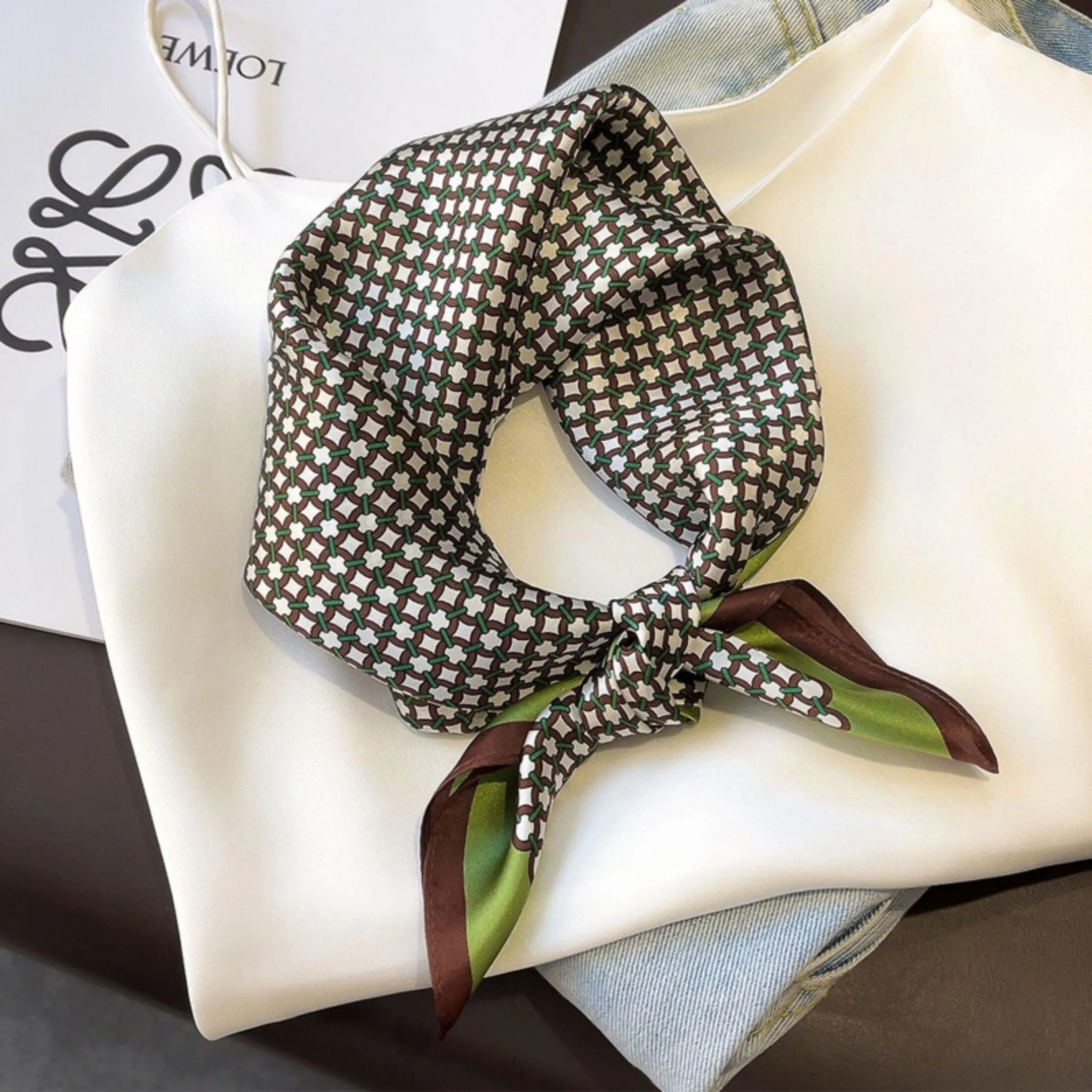 Blue Polka Dot 100% mulberry Silk Scarf/Silk head scarf/Silk hair scarf/Silk neck scarf/Mother's Day Gifts/Bag Accessory/Gift for her