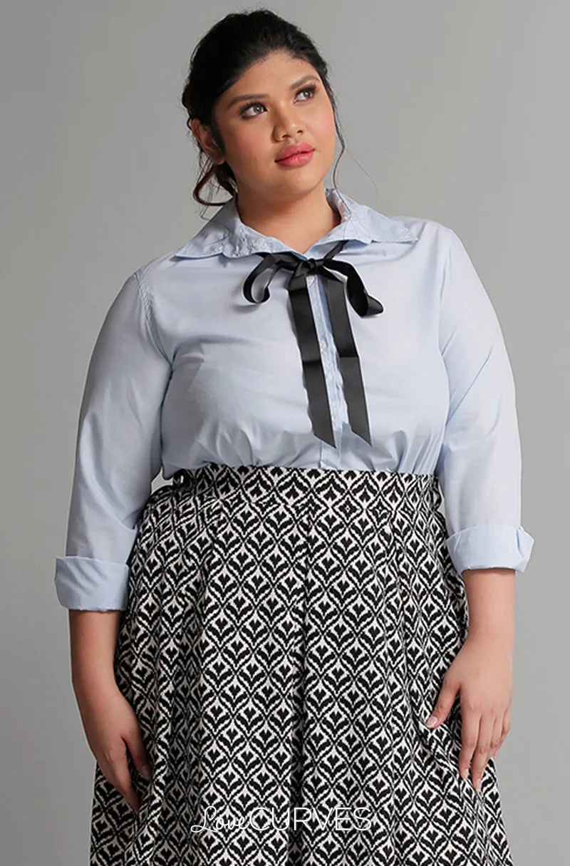 Boyfriend Button Down Shirt - Light Blue