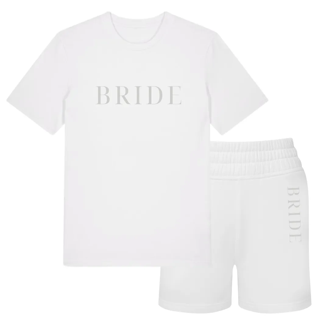 Bride White T-Shirt & Short Set