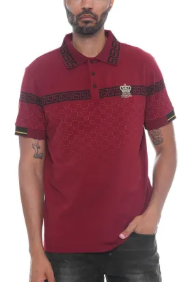 Burgundy Version Couture Polo Button Down Shirt