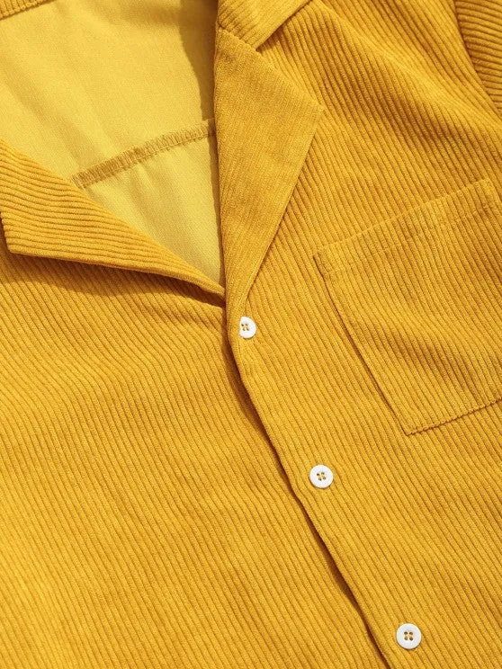 Button Up Pocket Shirt And Shorts