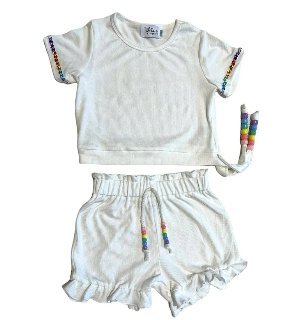 Candy Beaded Short Set