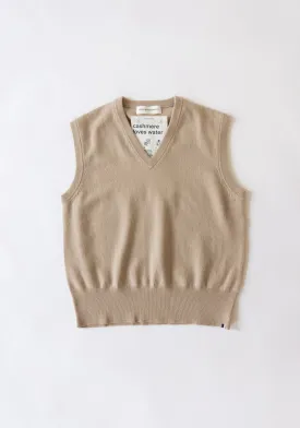 Cashmere Spencer Vest in Eggshell