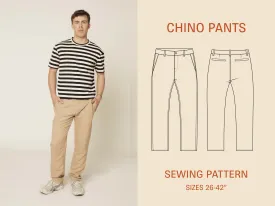 Stylish Chino Pants Sewing Pattern for Men - Tailored Fit Design