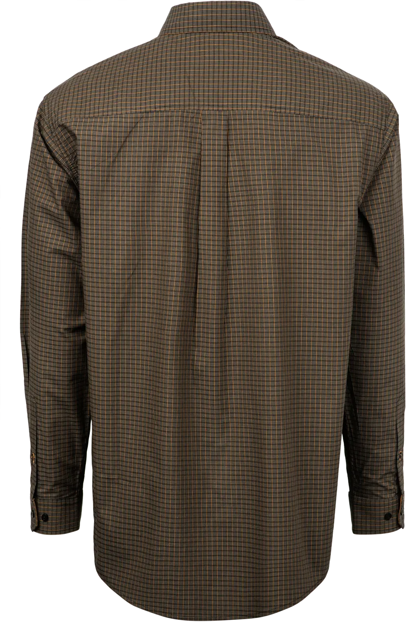 Cinch Button-Front Shirt - Black Check
