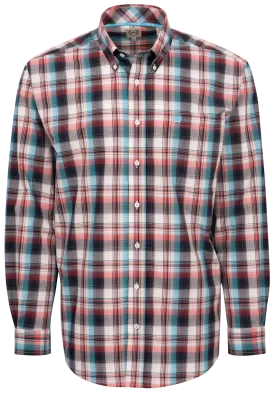 Cinch Woven Plaid Button-Front Shirt - Multi