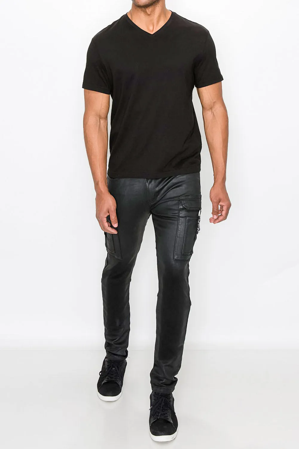 Coated Utility Cargo Pants