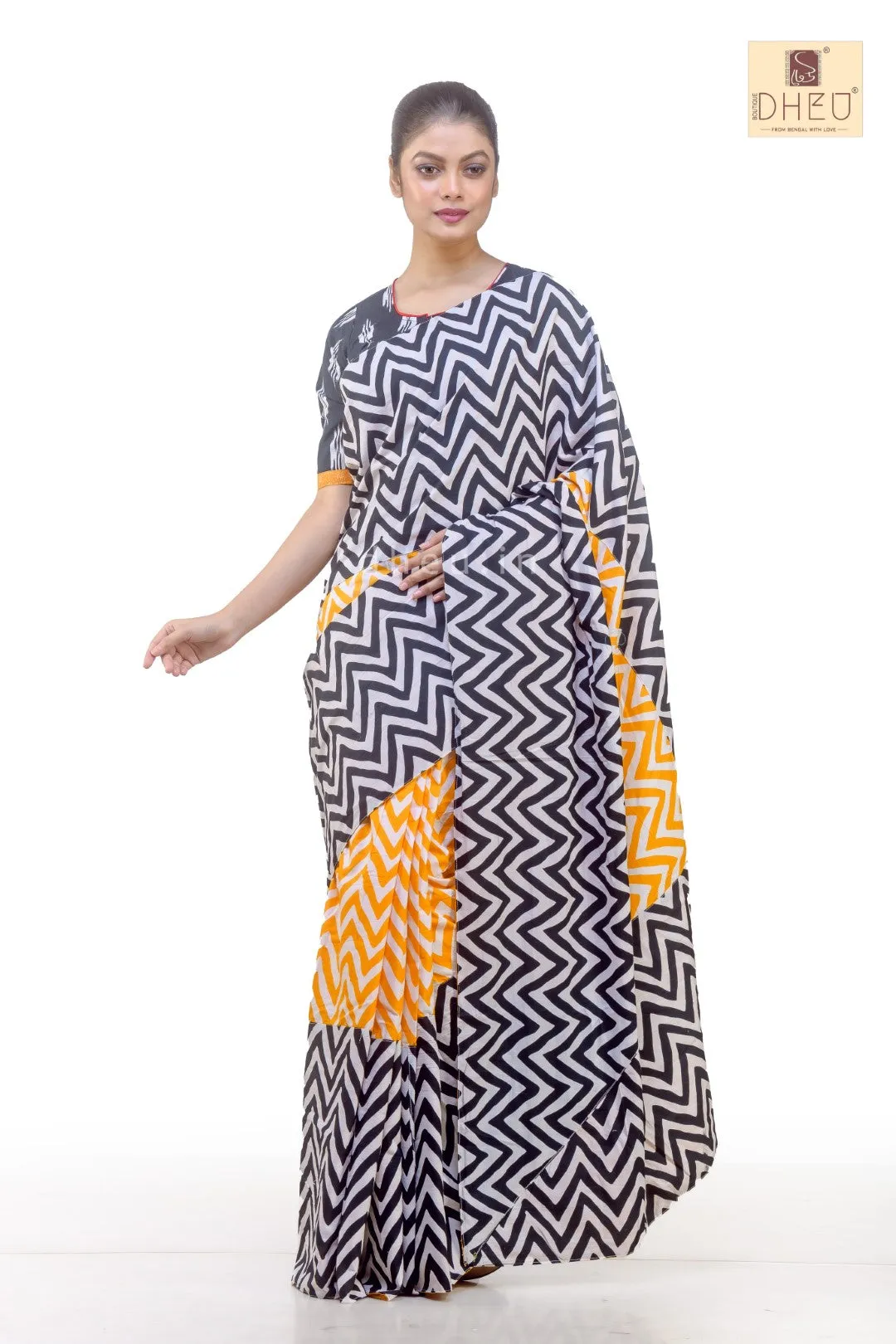 Cotton Fusion-Dheu Exclusive Saree