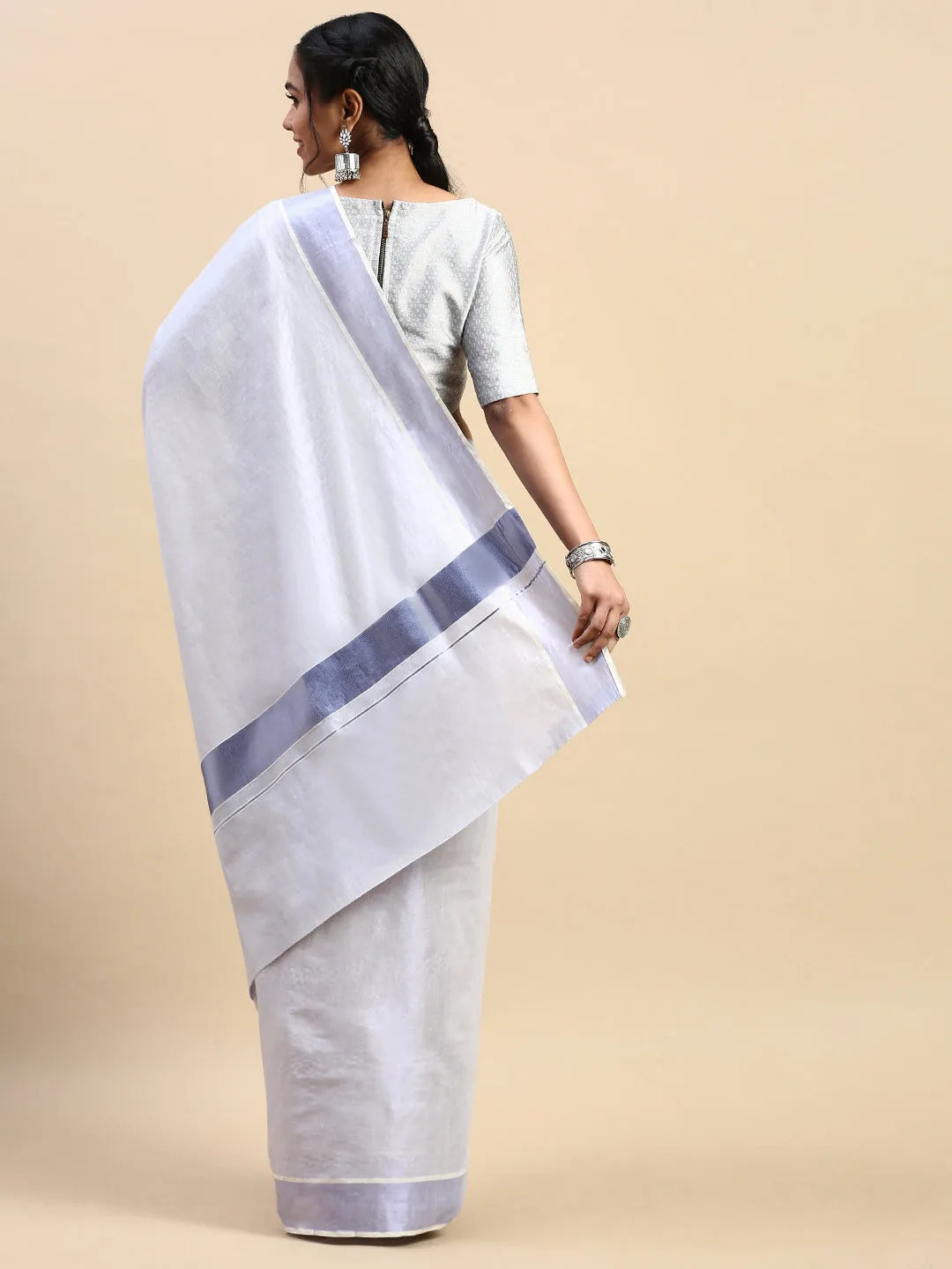 Couple Combo Half Sleeves Shirt Dhoti & Saree with Jari Border KS94