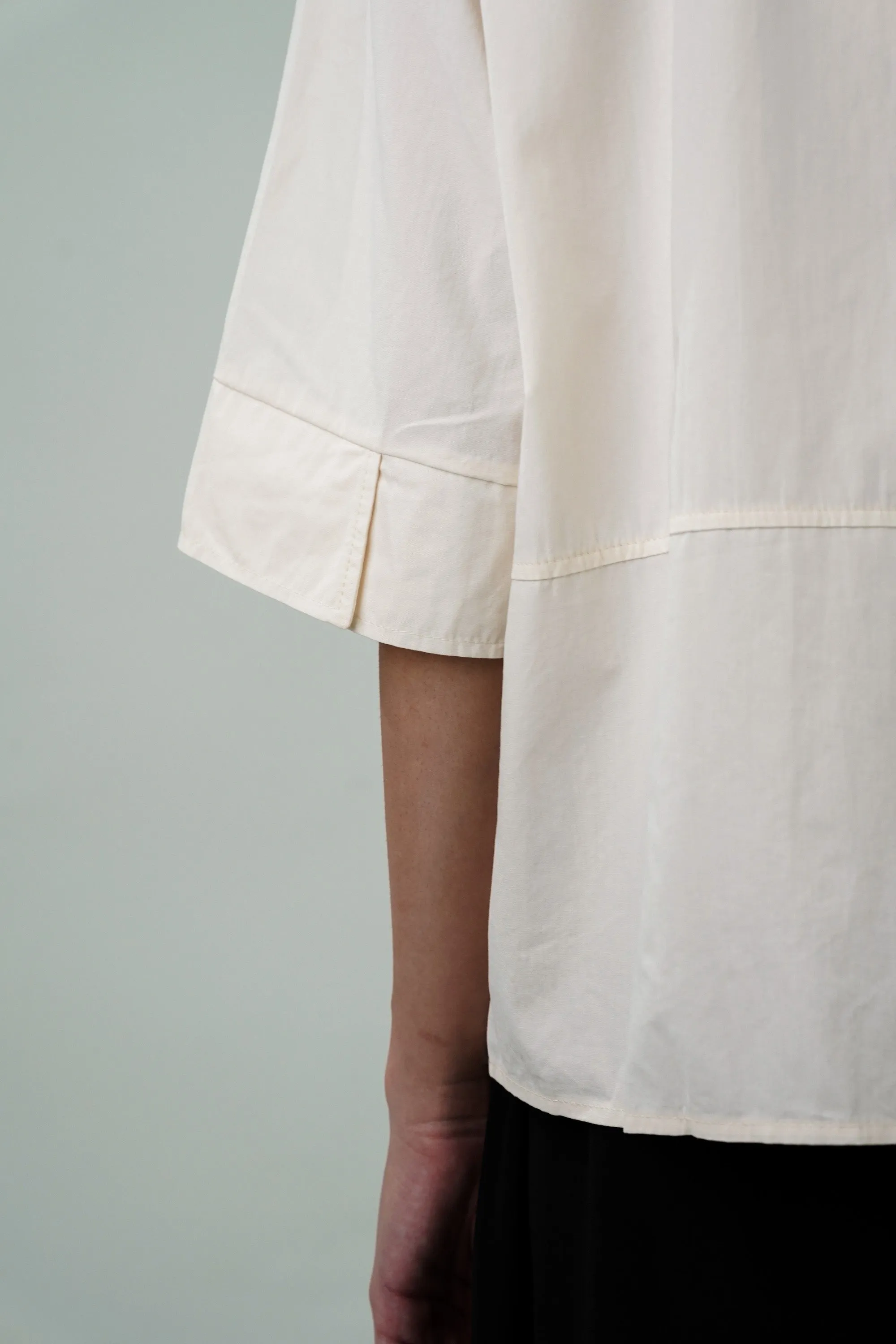 Cream Patch Oversized Shirt