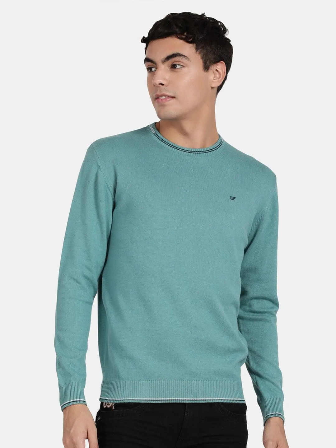 Crew Neck Porcelain Full Sleeve Pullover
