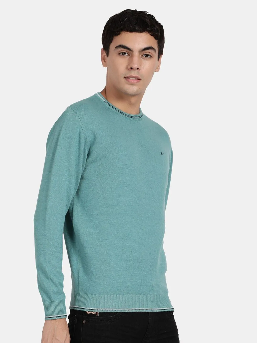 Crew Neck Porcelain Full Sleeve Pullover
