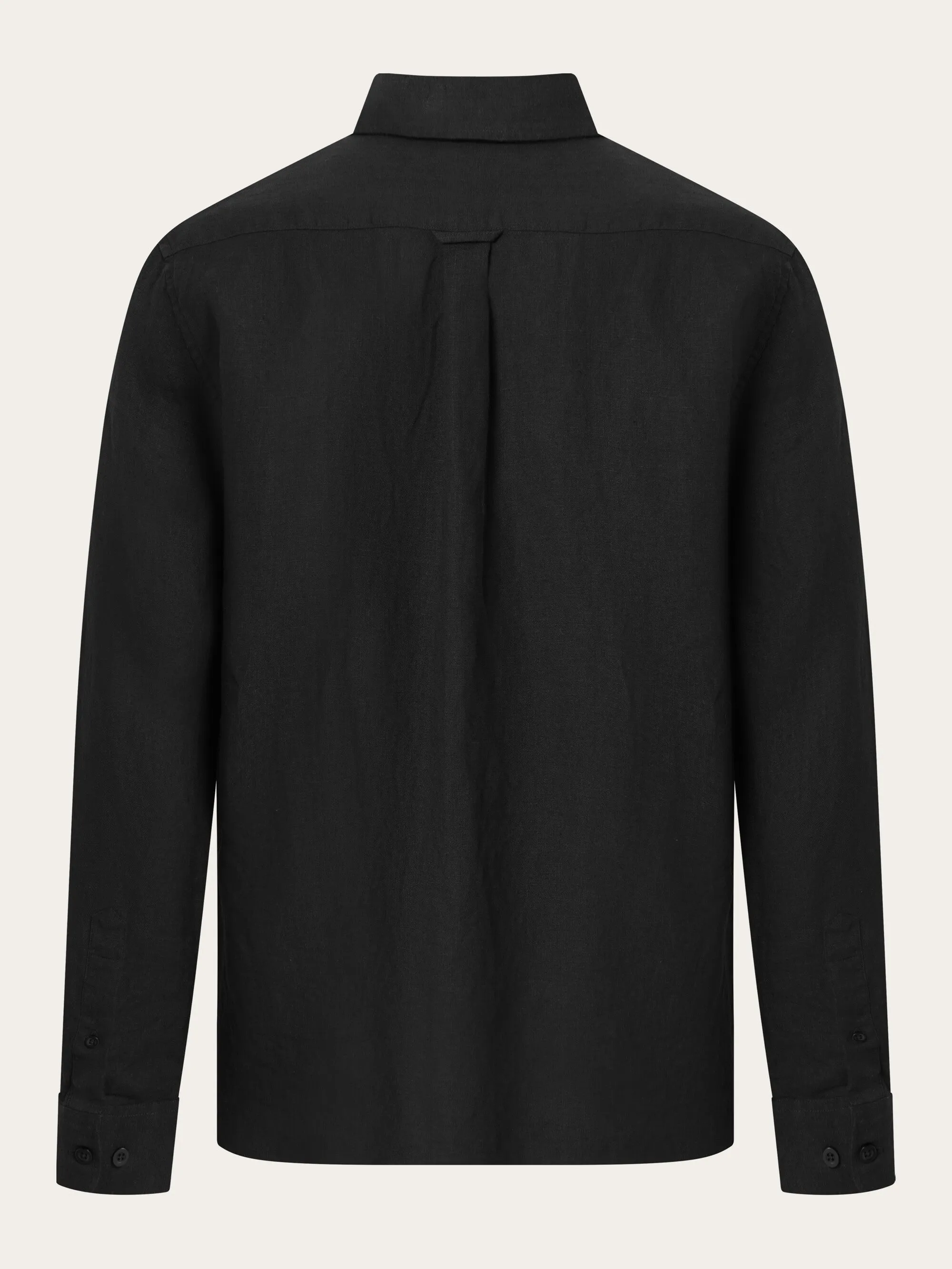 Custom fit linen shirt - Black Jet