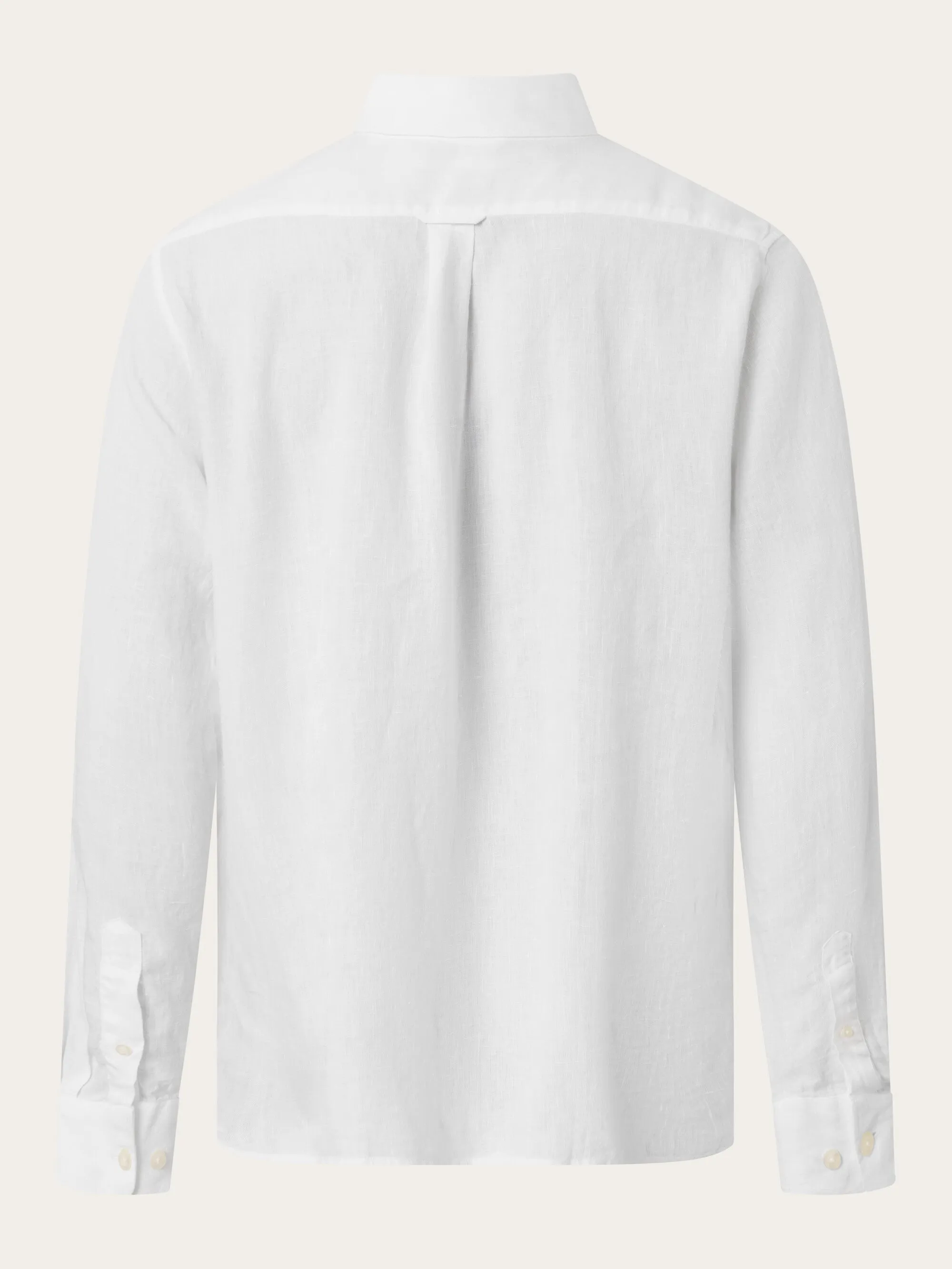 Custom fit linen shirt - Bright White