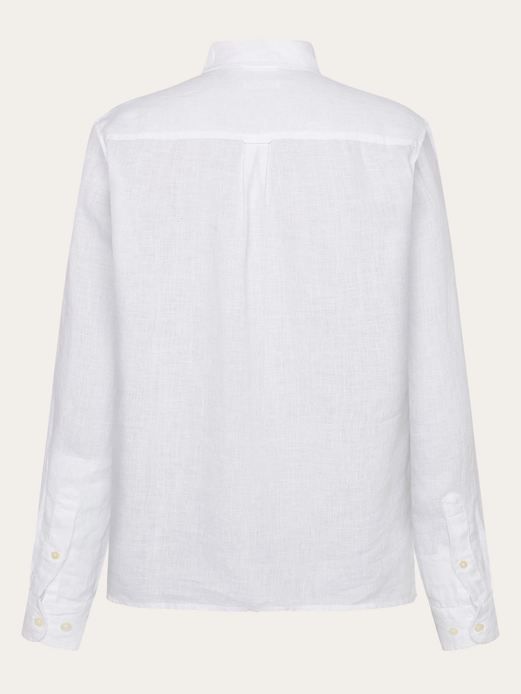 Custom fit linen shirt - Bright White