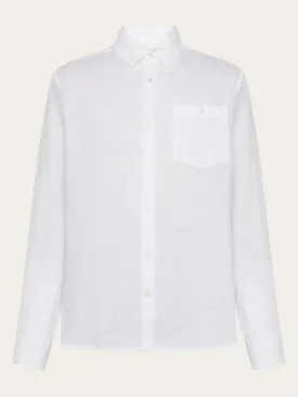 Custom fit linen shirt - Bright White