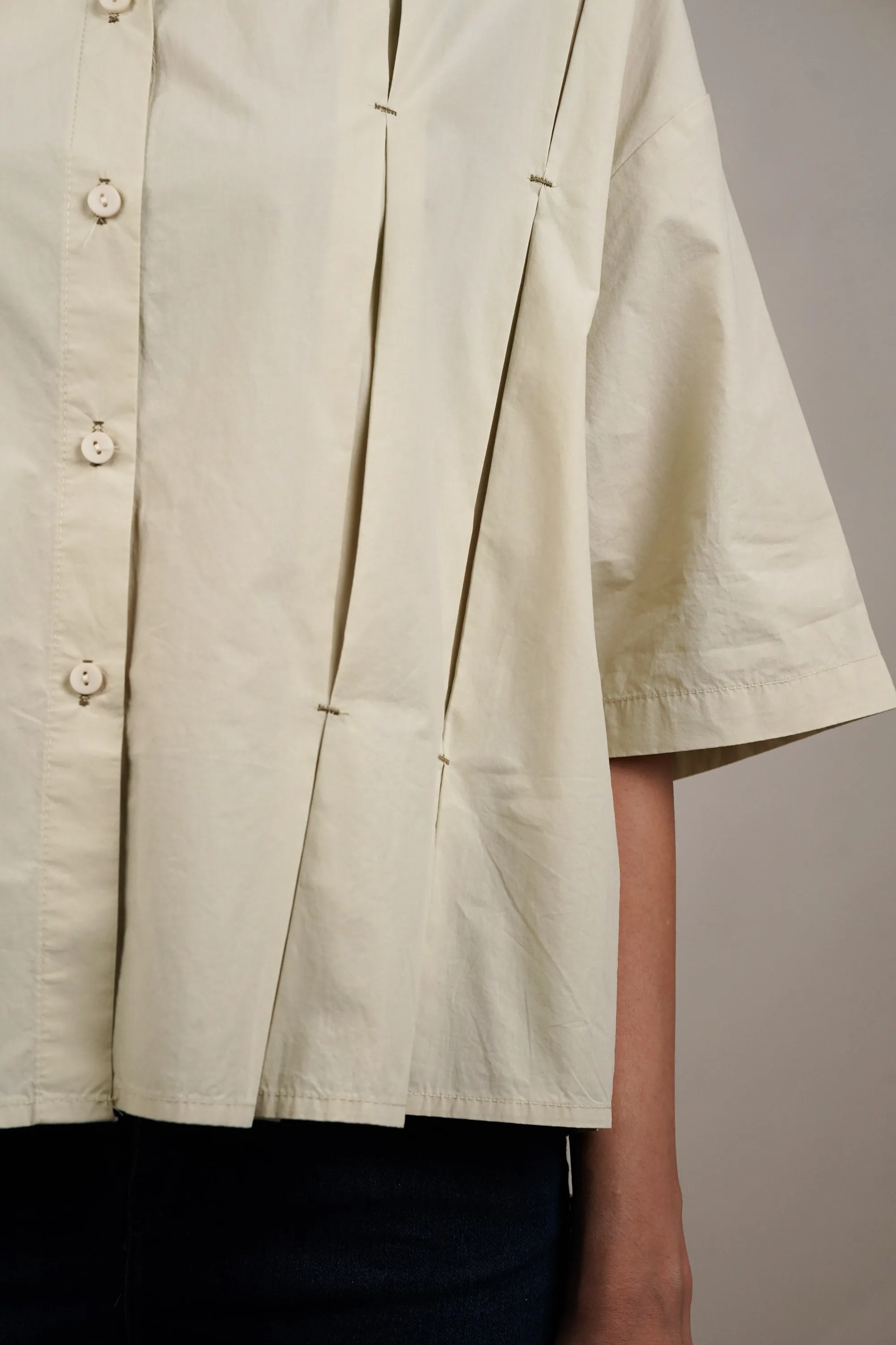 Dew Drop Pleated Oversized Shirt