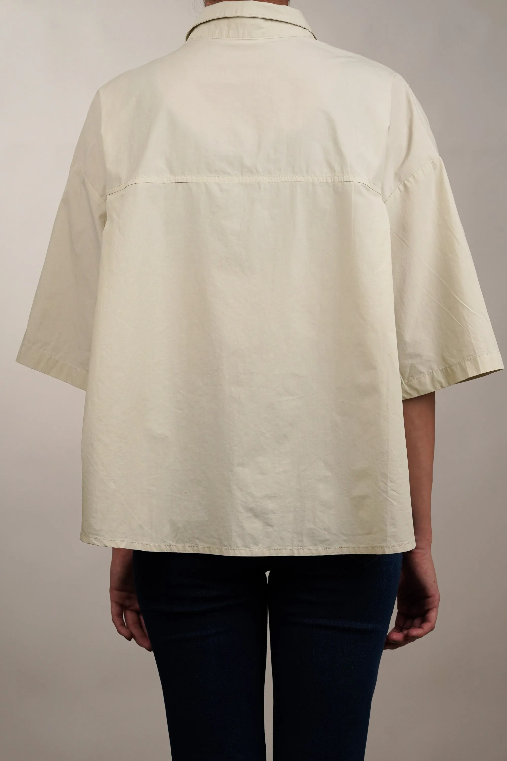 Dew Drop Pleated Oversized Shirt