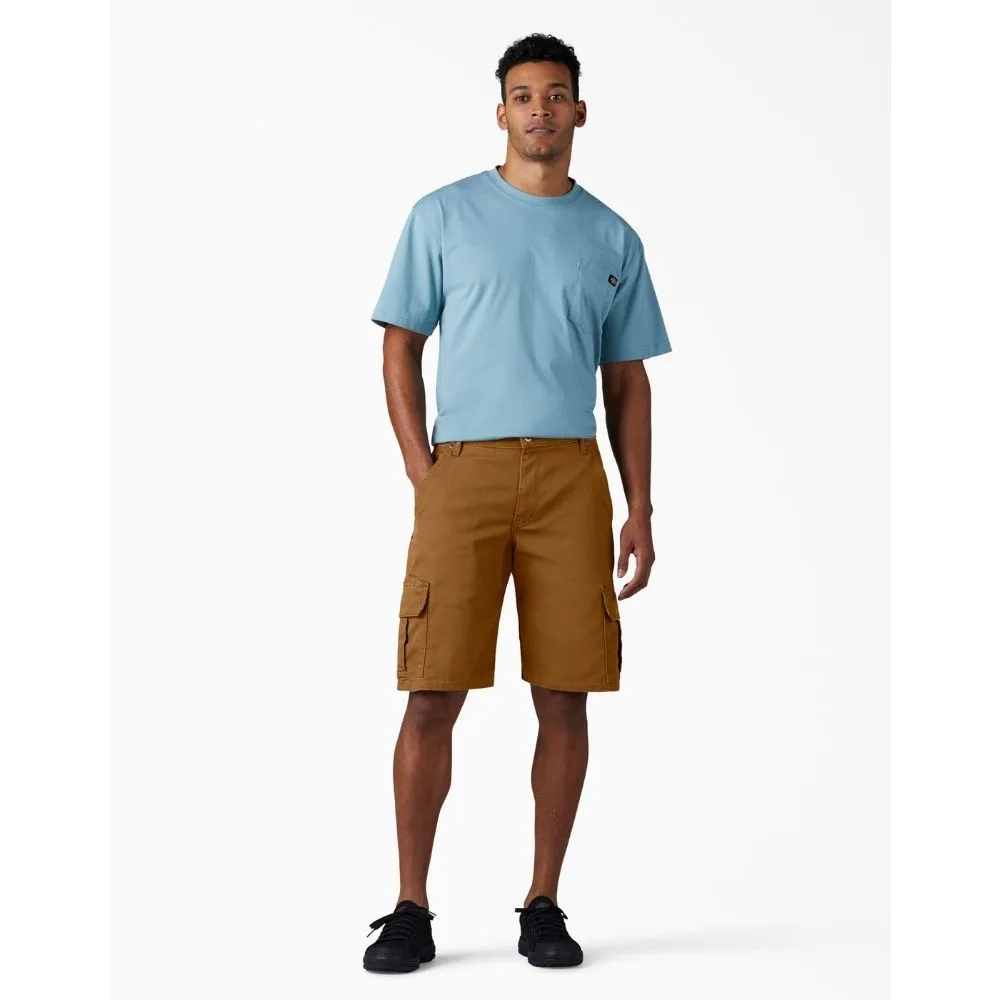 Dickies 11" Relaxed Fit FLEX Tough Max™ Men's Duck Cargo Work Shorts DX902 - Brown Duck