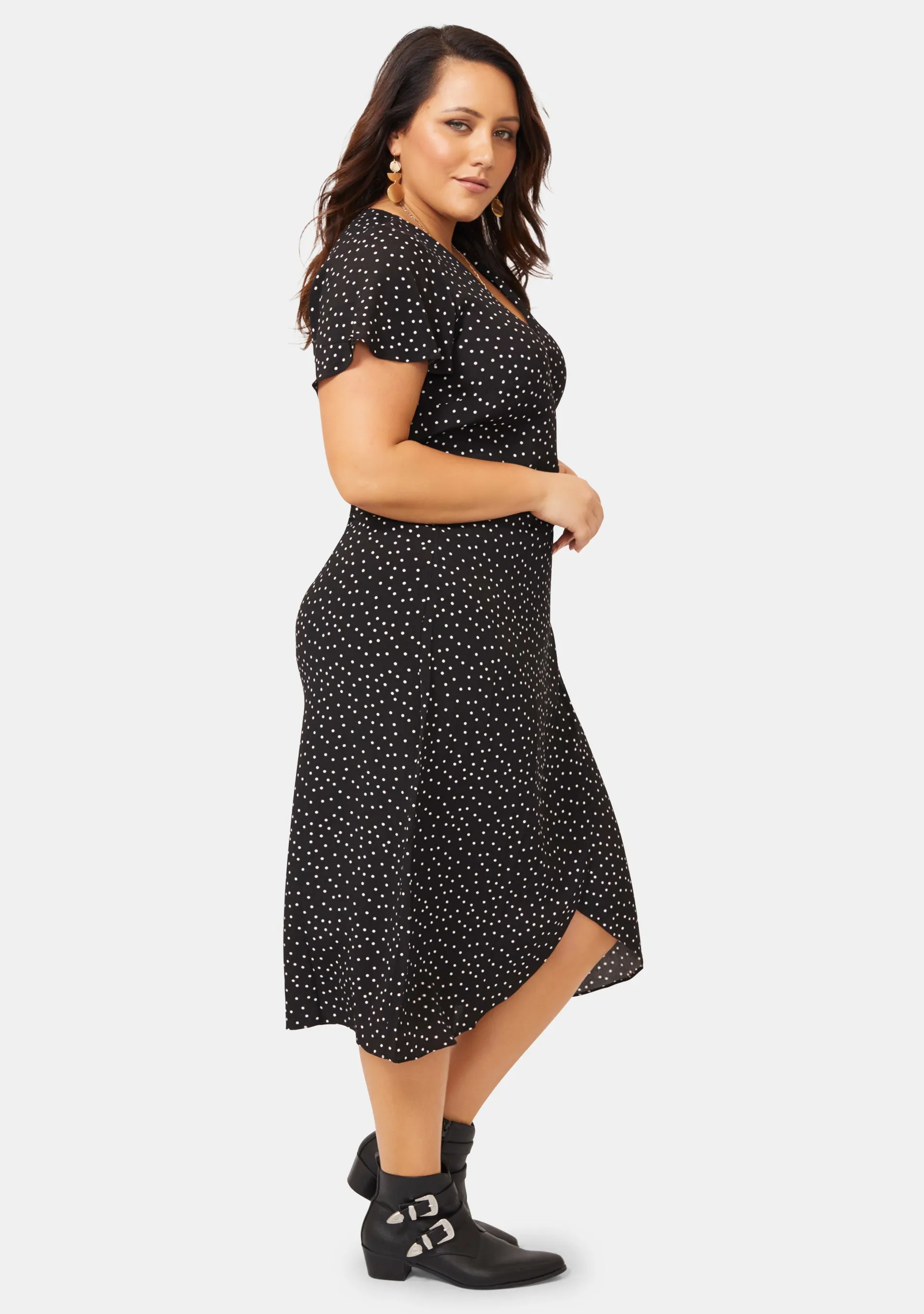 Eva Printed Wrap Dress