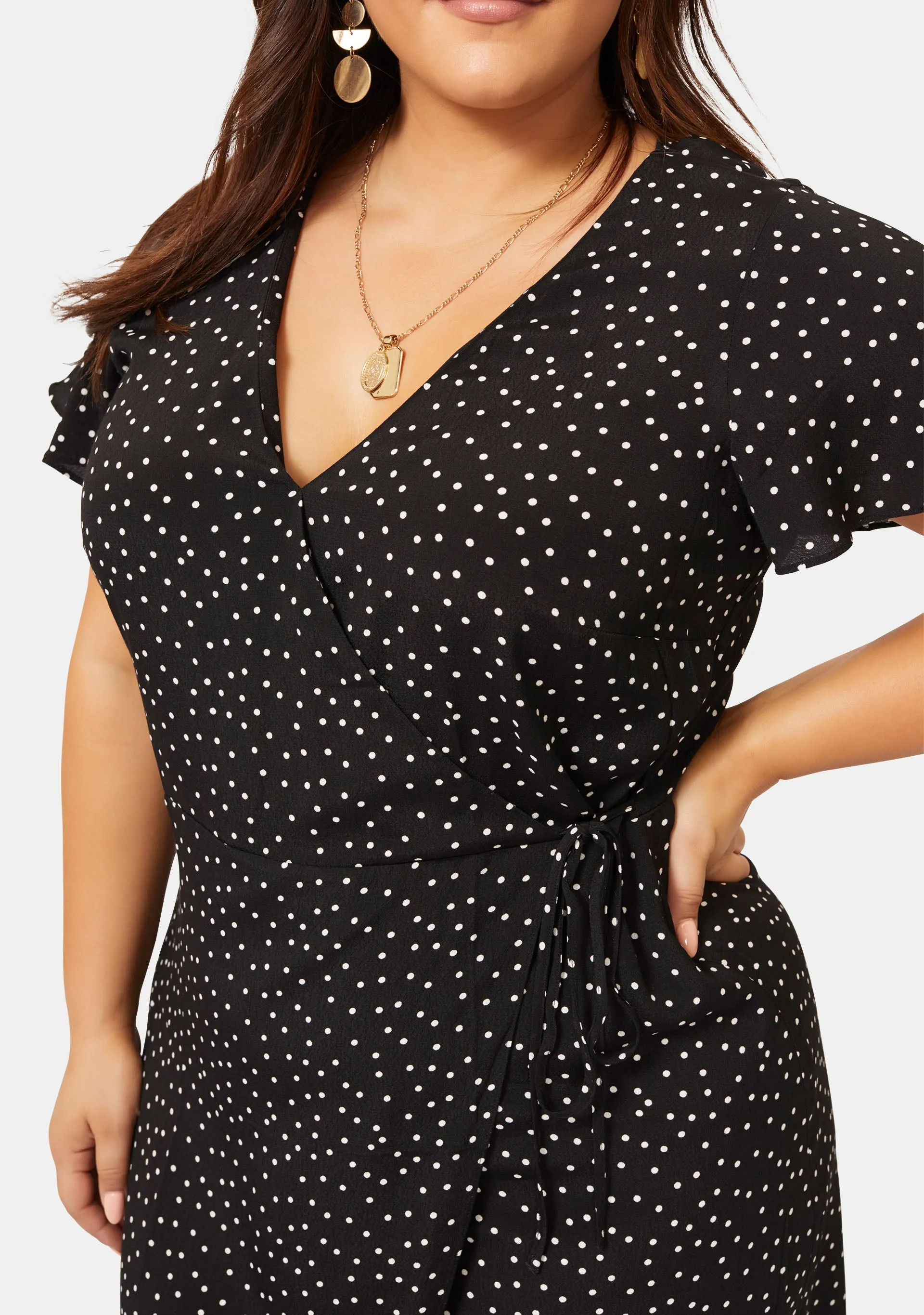 Eva Printed Wrap Dress