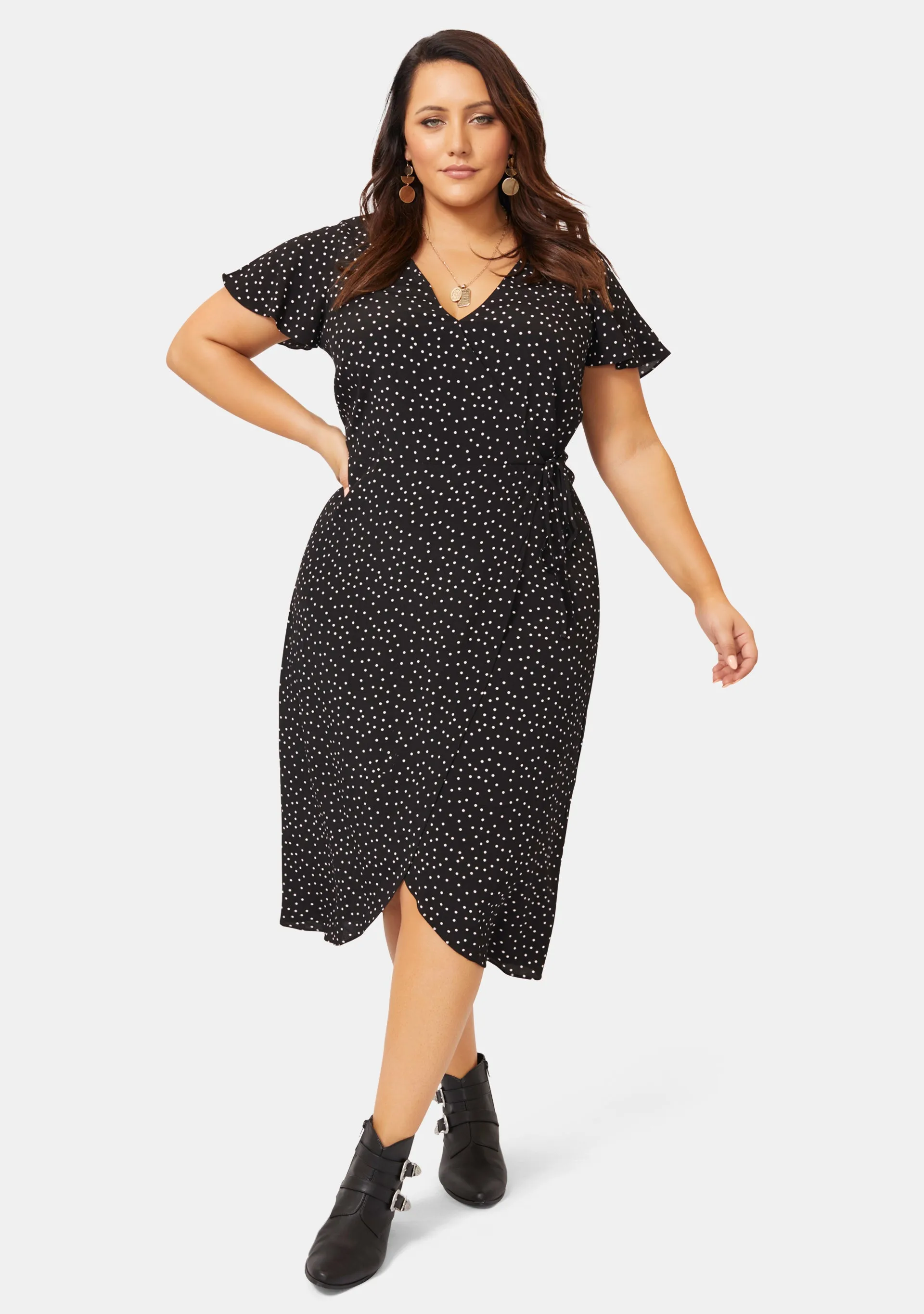 Eva Printed Wrap Dress
