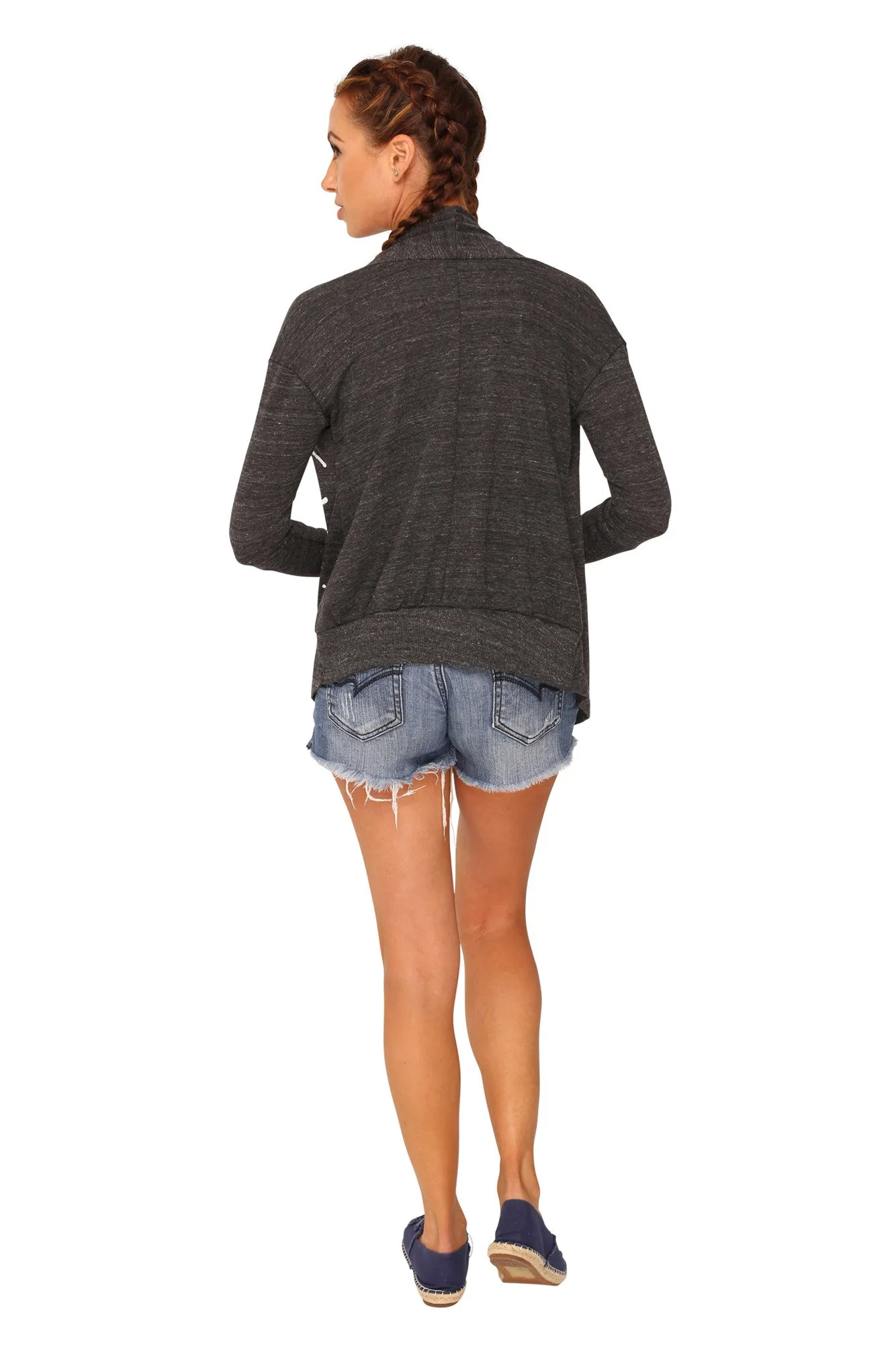 fabliving eco-jersey thumbs up wrap (eco black/white)