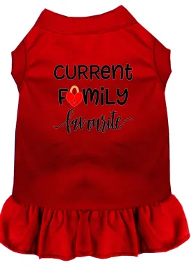Family Favorite Screen Print Dog Dress Red Xl