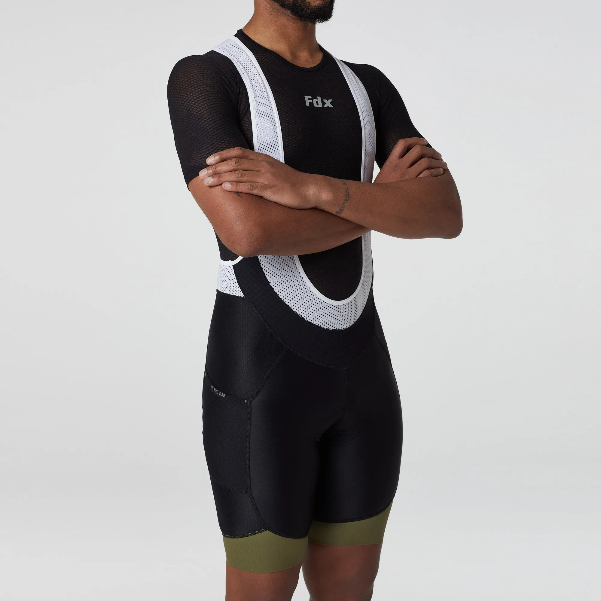 Fdx Essential Green Men's & Boy's Summer Cycling Cargo Bib Shorts