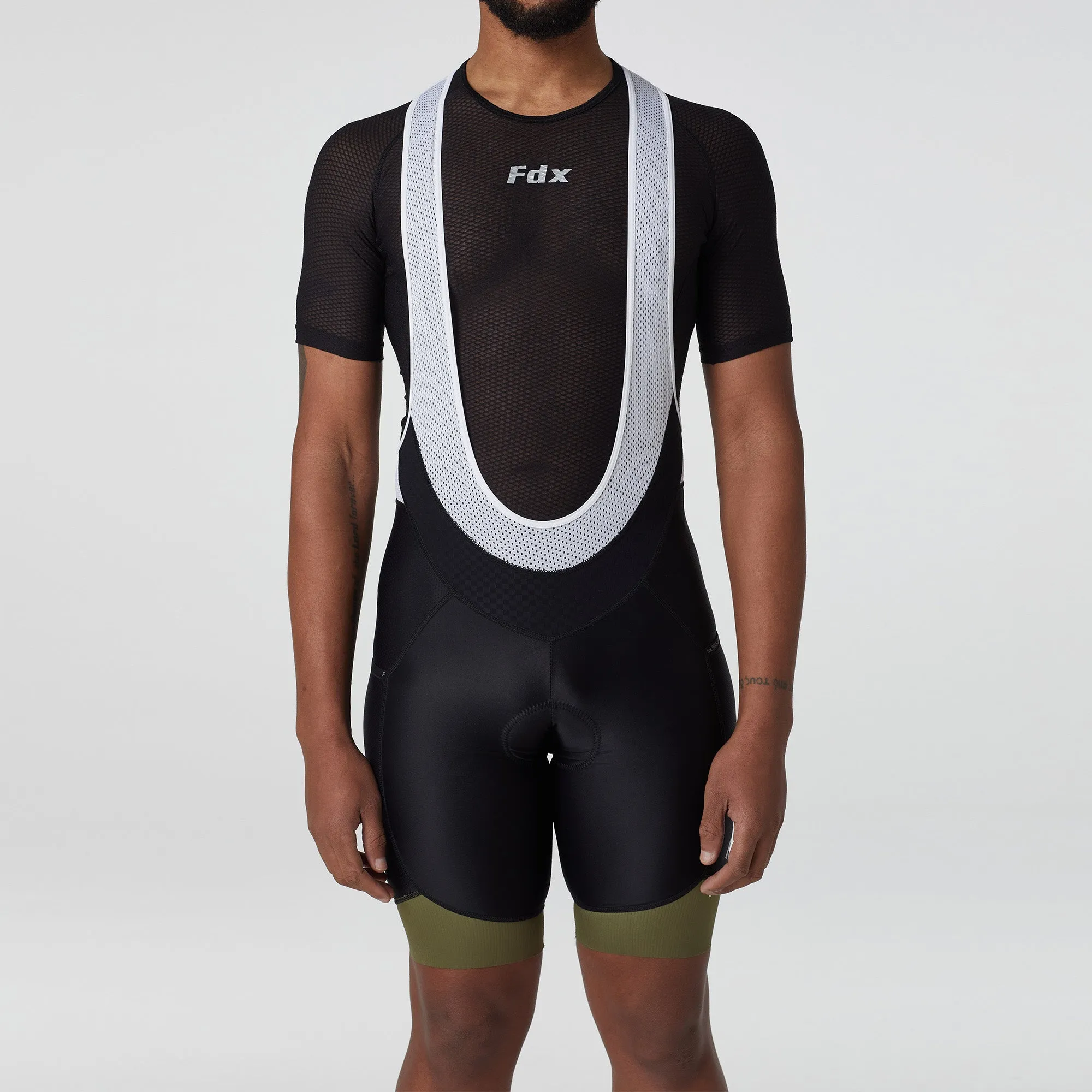 Fdx Essential Green Men's & Boy's Summer Cycling Cargo Bib Shorts