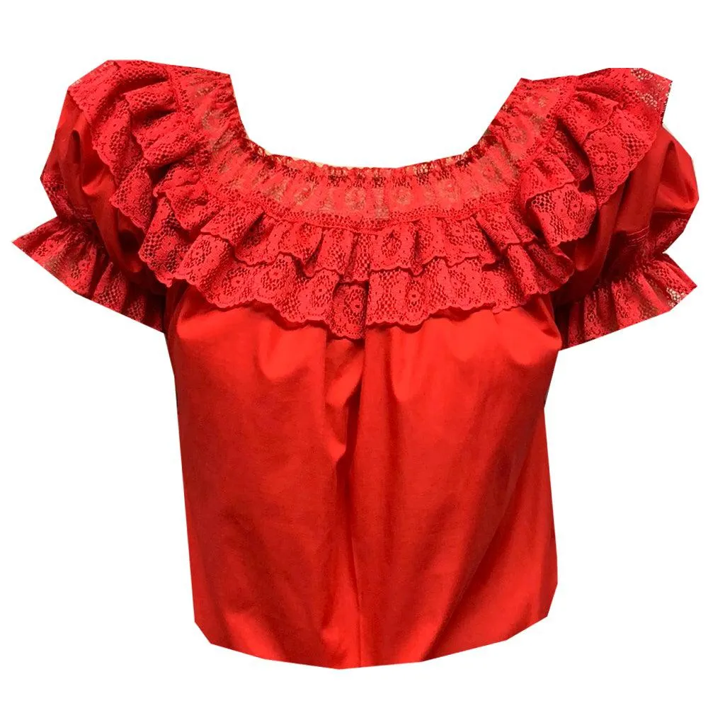 Fiesta Laced Round Neck Blouse