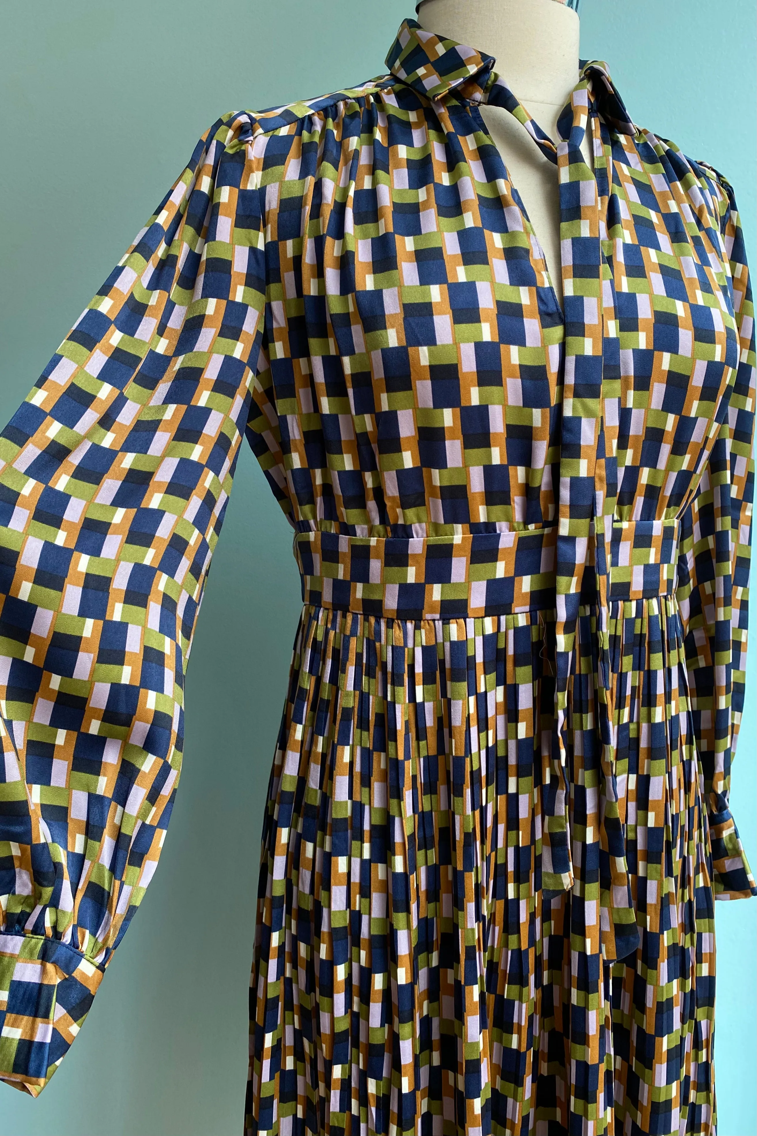 Final Sale Navy Geometric Dalliance Dress by Traffic People