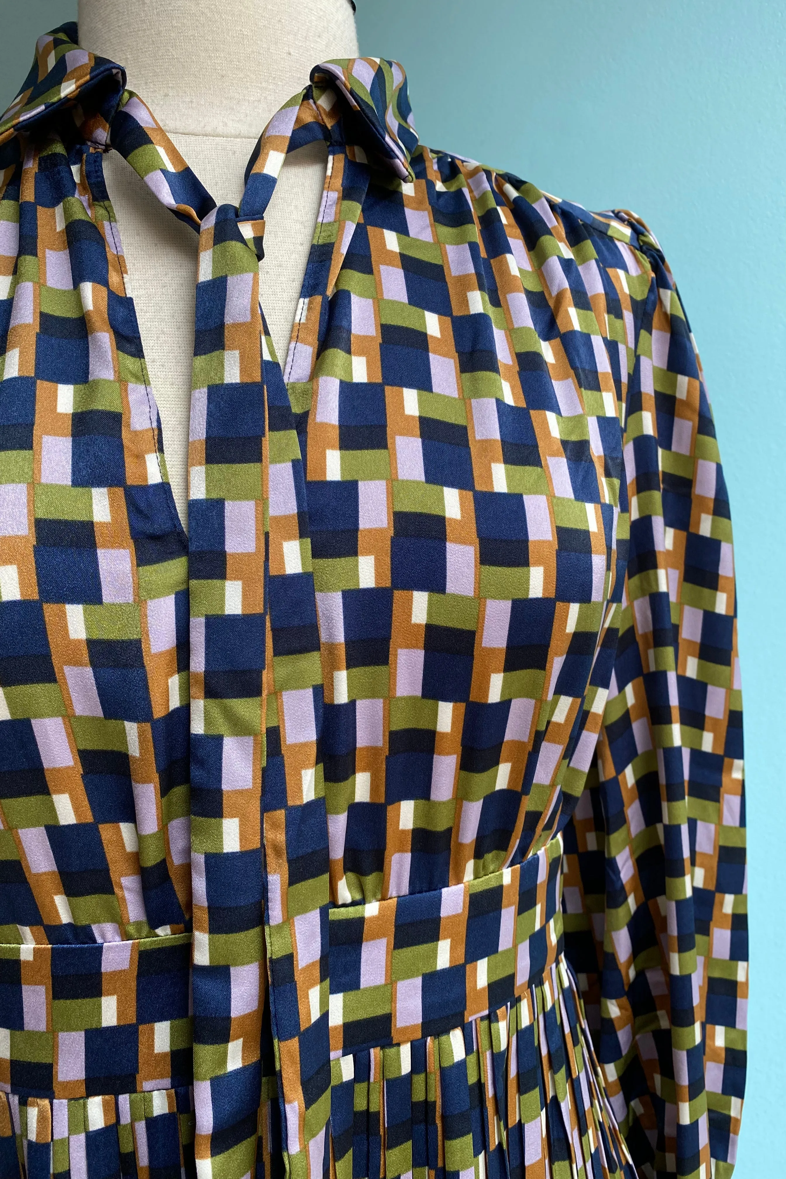Final Sale Navy Geometric Dalliance Dress by Traffic People