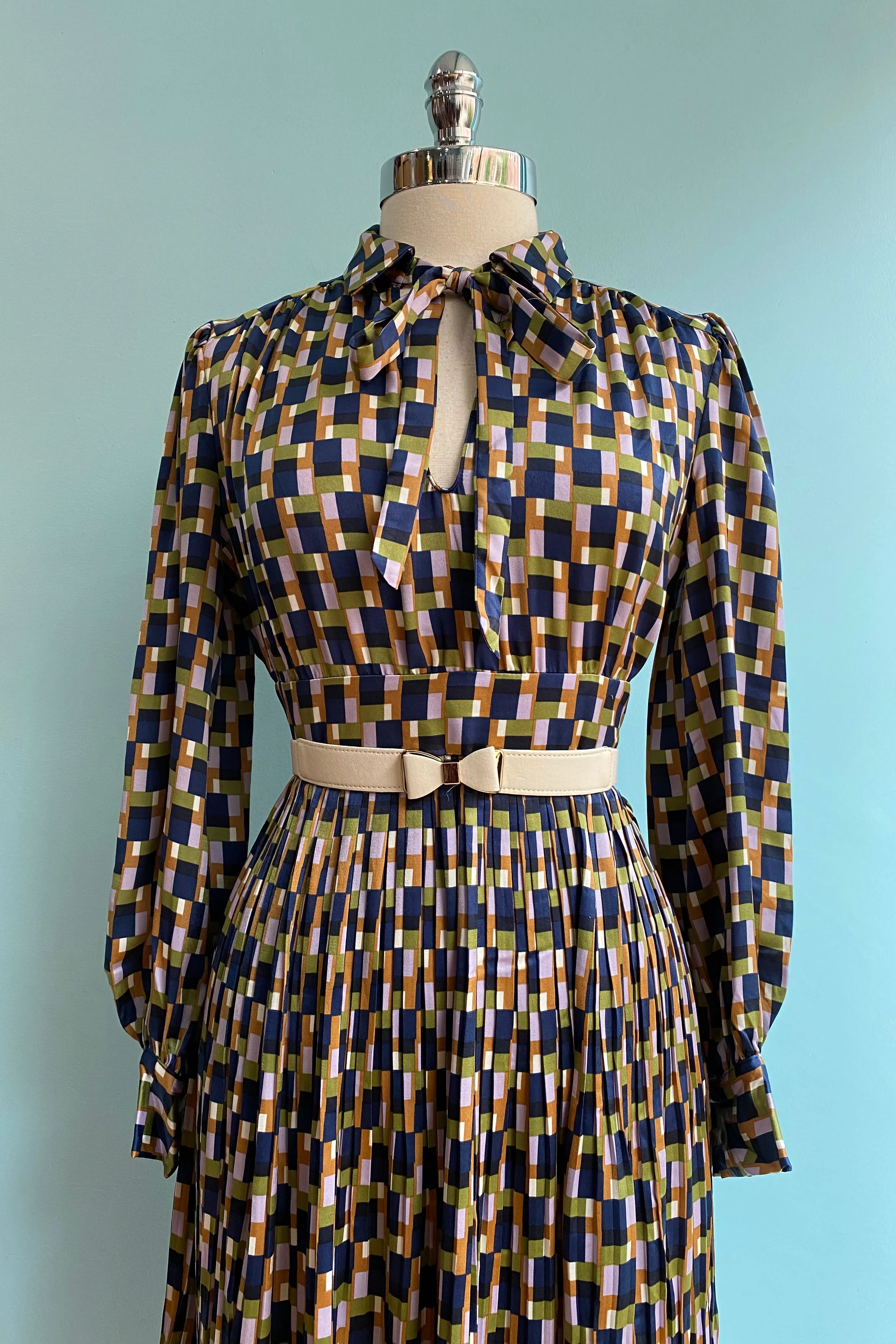 Final Sale Navy Geometric Dalliance Dress by Traffic People